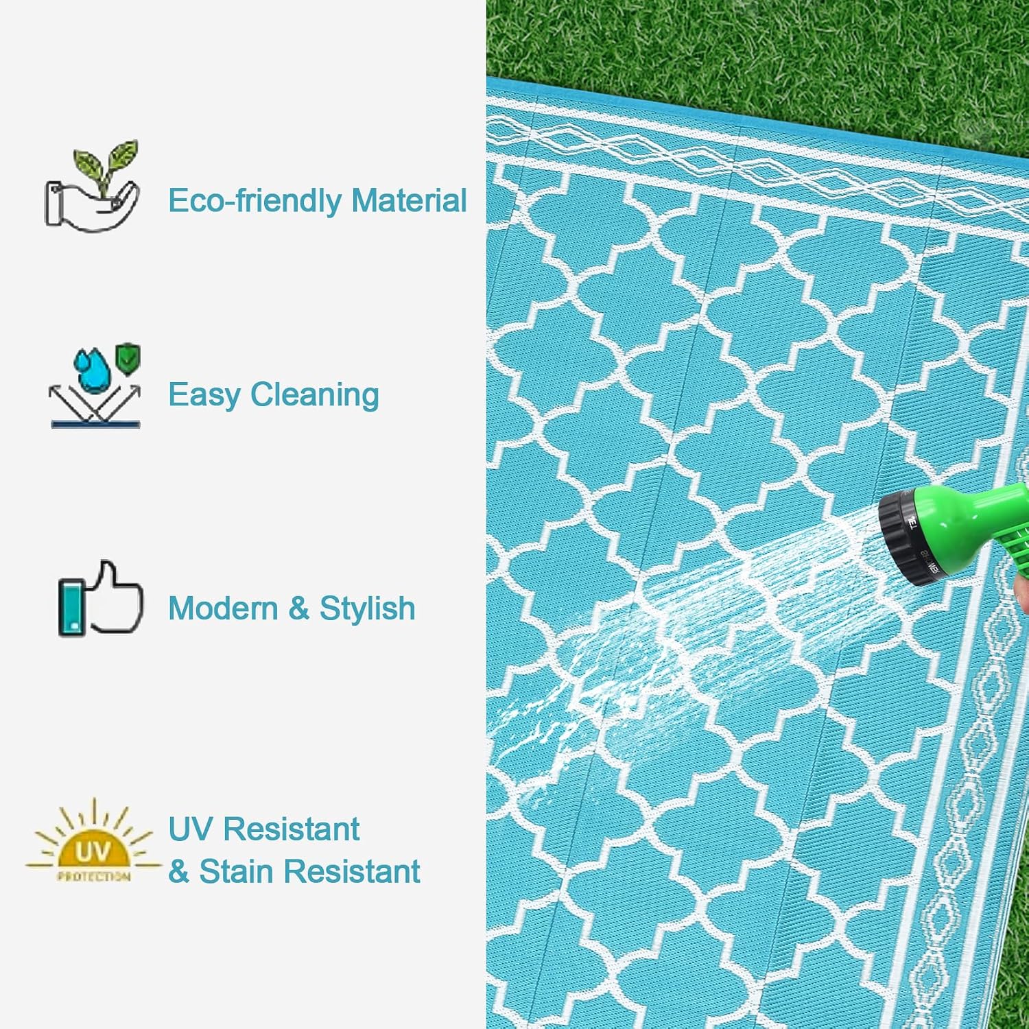 พรมปูพื้นกลางแจ้งขนาด 9x12 ฟุต - Outdoor Camping Rugs 9X12 บทวิจารณ์และราคา