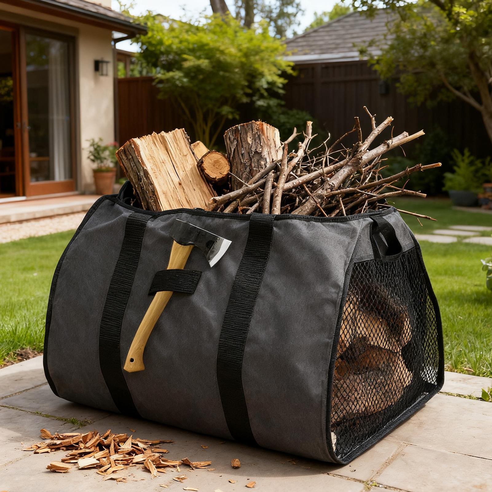 กระเป๋าใส่ฟืนแบบพกพาขนาดใหญ่ ก - Outdoor Indoor Camping บทวิจารณ์และราคา
