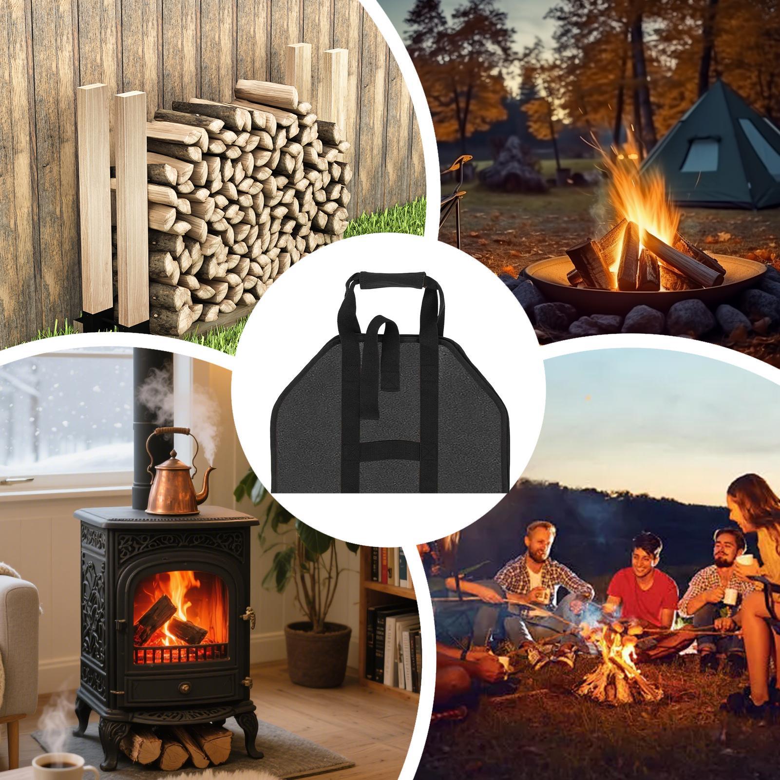กระเป๋าใส่ฟืนแบบพกพาขนาดใหญ่ ก - Outdoor Indoor Camping บทวิจารณ์และราคา
