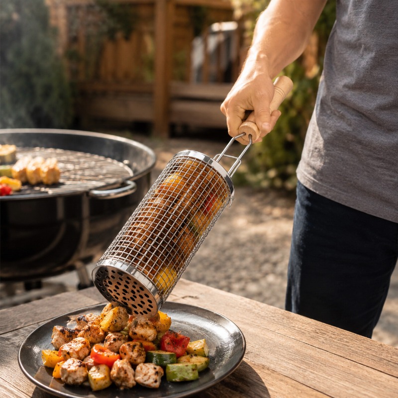 ชุดตะกร้าย่างบาร์บีคิวทรงกลม ส - Outdoor Camping Essentials บทวิจารณ์และราคา