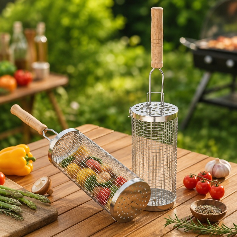 ชุดตะกร้าย่างบาร์บีคิวทรงกลม ส - Outdoor Camping Essentials บทวิจารณ์และราคา