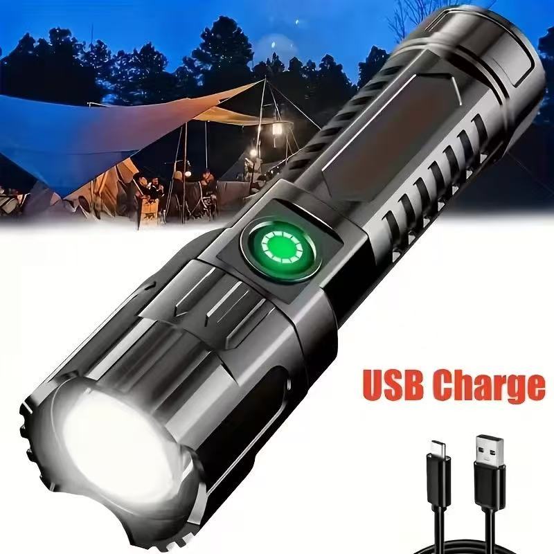 ไฟฉาย LED กำลังสูงรุ่นใหม่ ชาร - Battery Outdoor Camping บทวิจารณ์และราคา