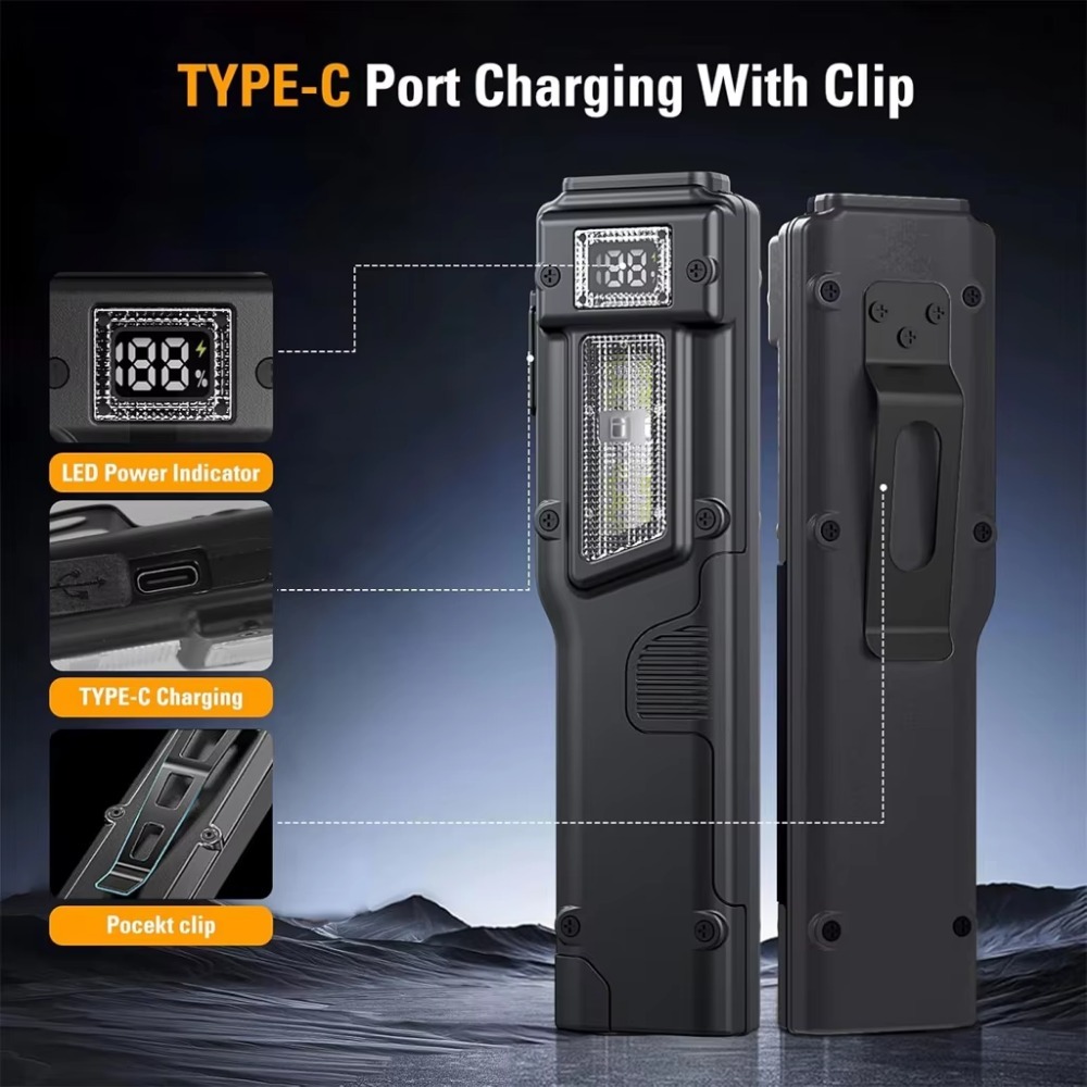 ไฟฉาย LED แบบชาร์จไฟได้ EDC บา - Outdoor Camping Lighting บทวิจารณ์และราคา