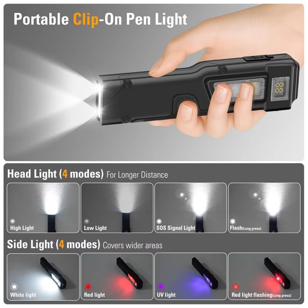 ไฟฉาย LED แบบชาร์จไฟได้ EDC บา - Outdoor Camping Lighting บทวิจารณ์และราคา