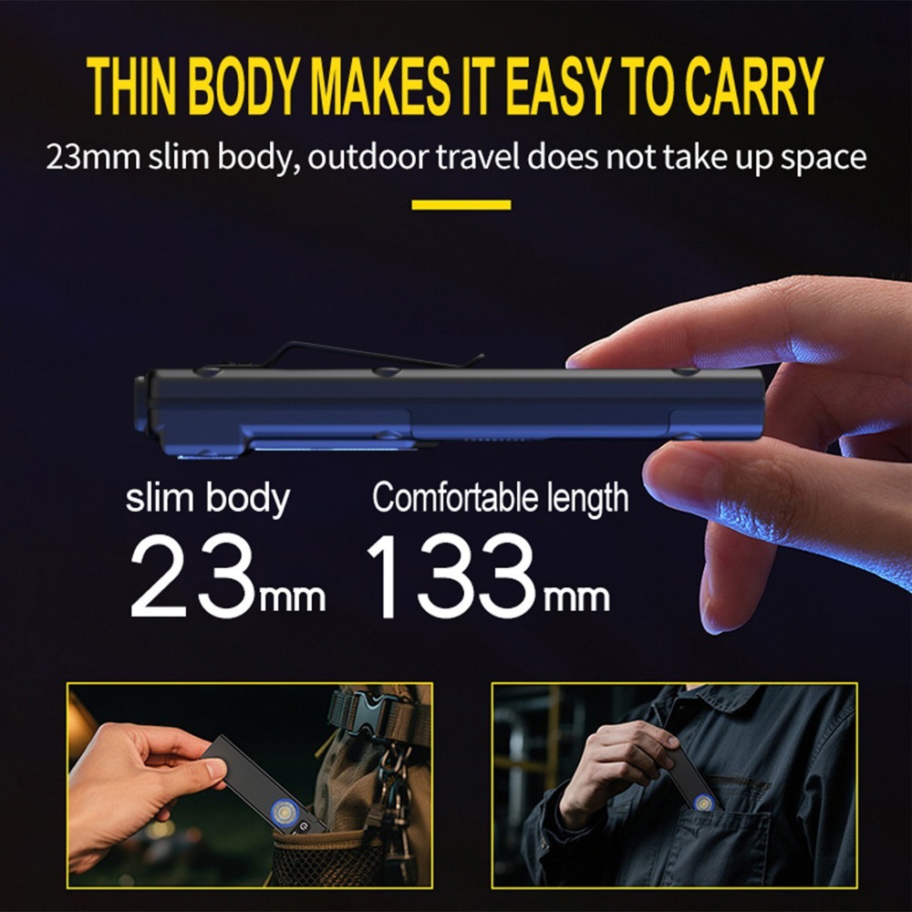 ไฟฉาย LED แบบชาร์จไฟได้ EDC บา - Outdoor Camping Lighting บทวิจารณ์และราคา