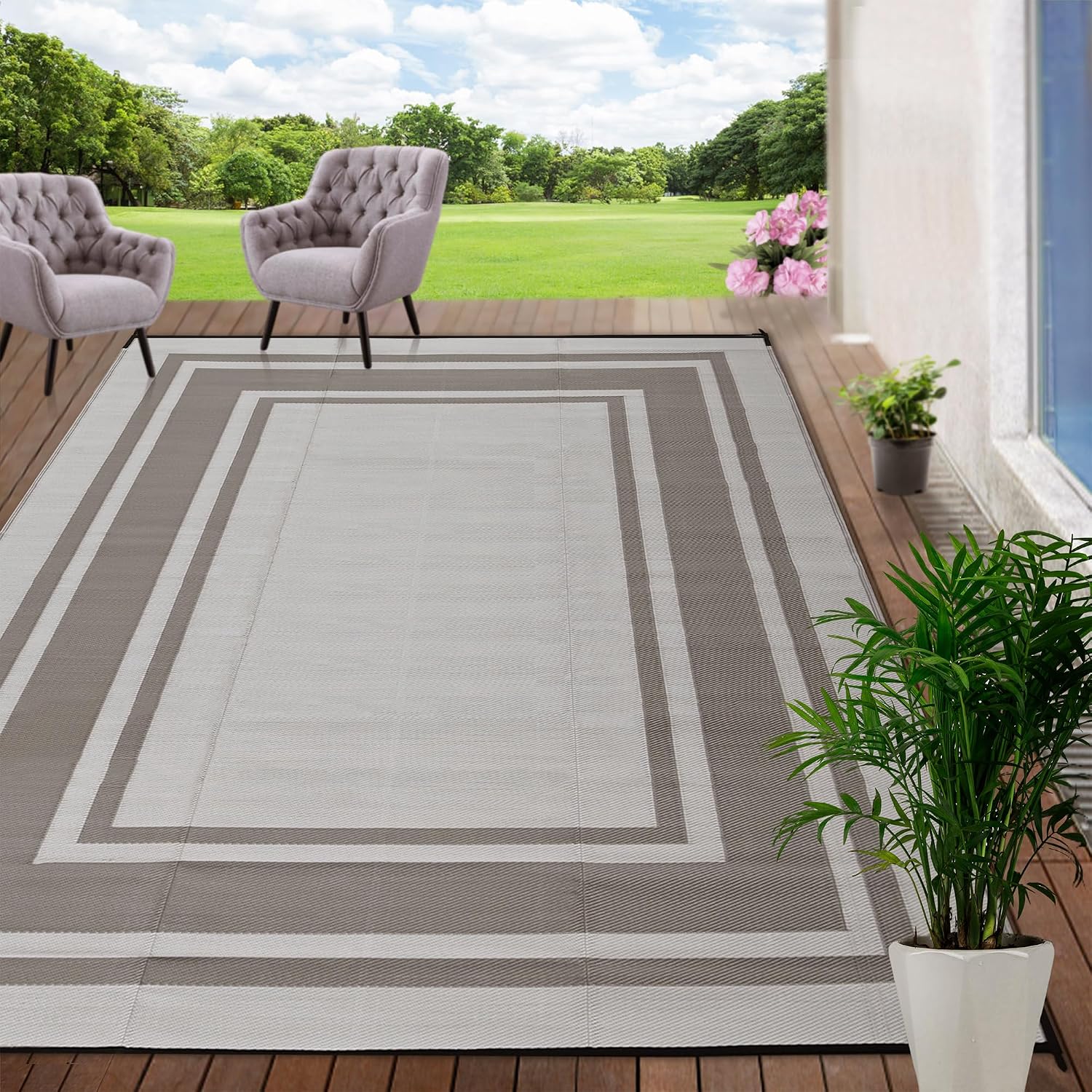 พรมปูพื้นกลางแจ้งขนาด 9x12 ฟุต - Outdoor Camping Rugs 9X12 บทวิจารณ์และราคา