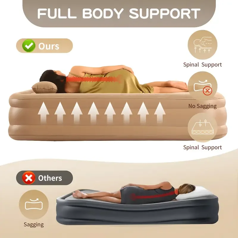 ที่นอนลมสำหรับแคมป์ปิ้งแบบพกพา - Outdoor Camping Mattress บทวิจารณ์และราคา