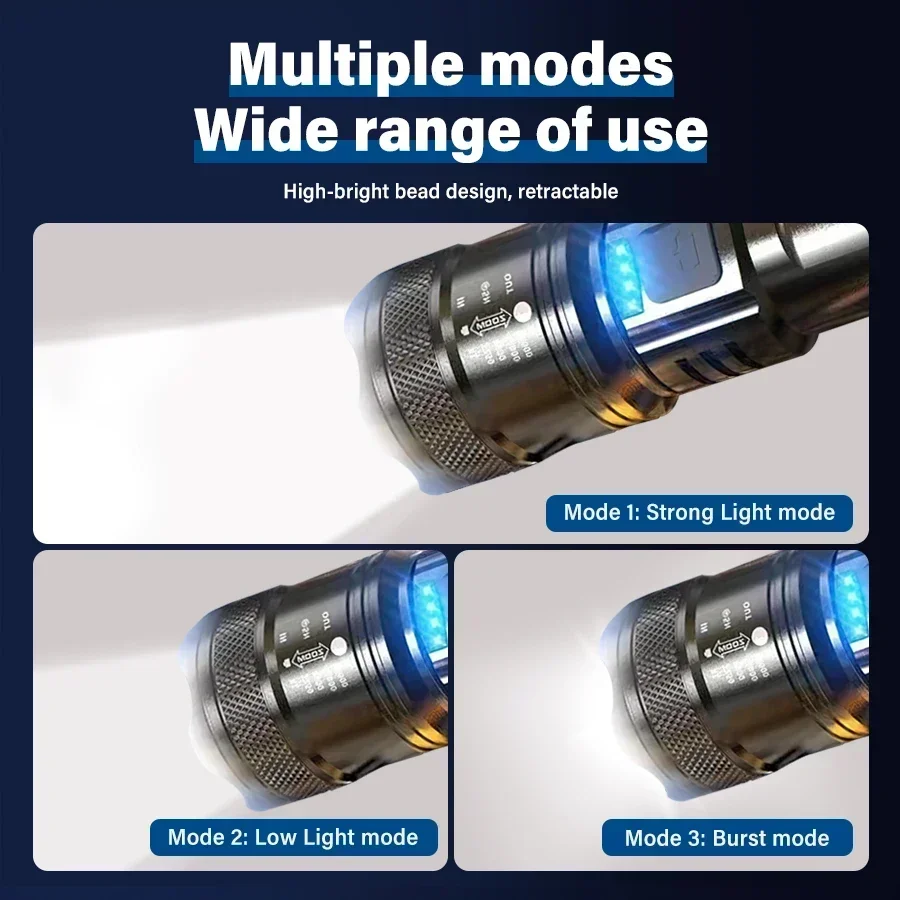 ไฟฉาย LED ยุทธวิธี 2000LM ชาร์ - Battery Outdoor Camping บทวิจารณ์และราคา