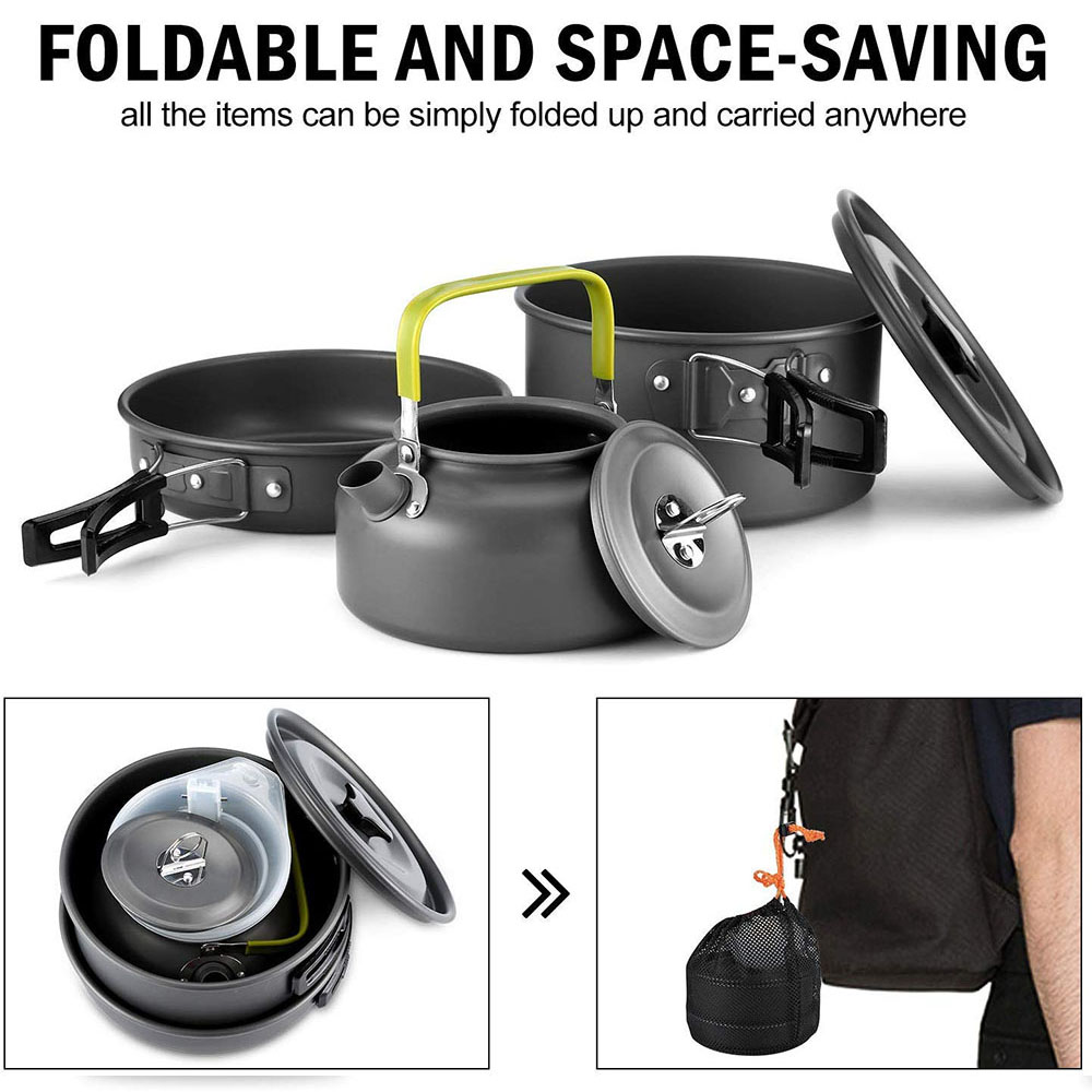 ชุดเครื่องครัวสำหรับตั้งแคมป์ก - Outdoor Camping Essentials บทวิจารณ์และราคา
