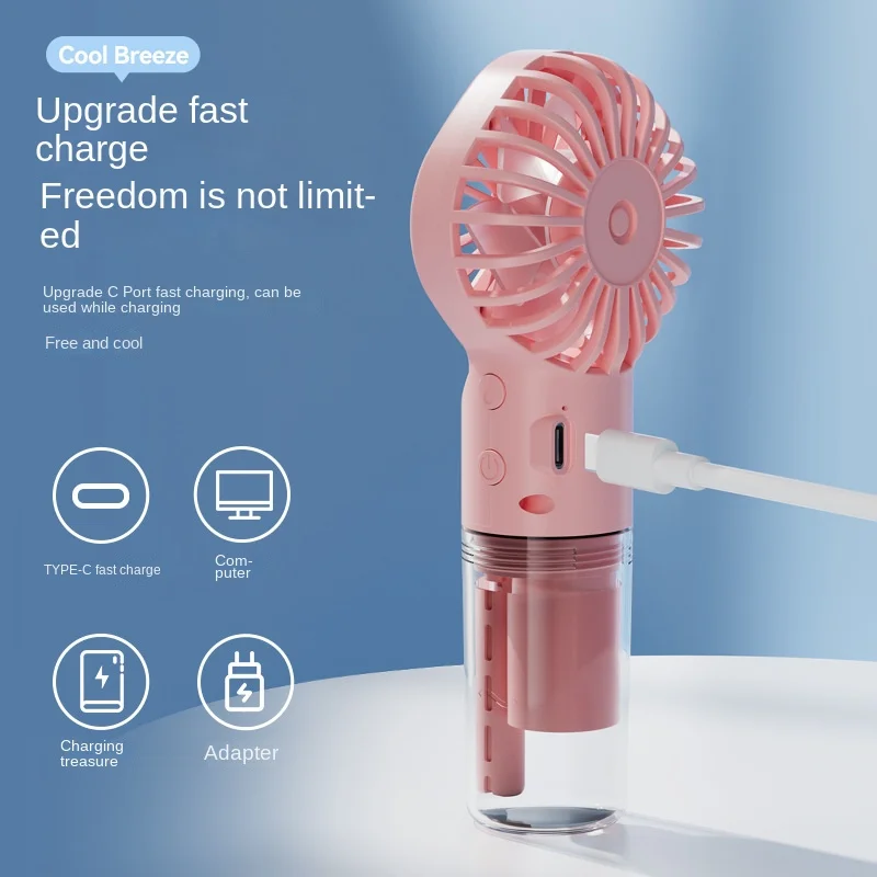 พัดลมมือถือขนาดเล็ก USB ชาร์จแ - Outdoor Camping Misting Fan บทวิจารณ์และราคา