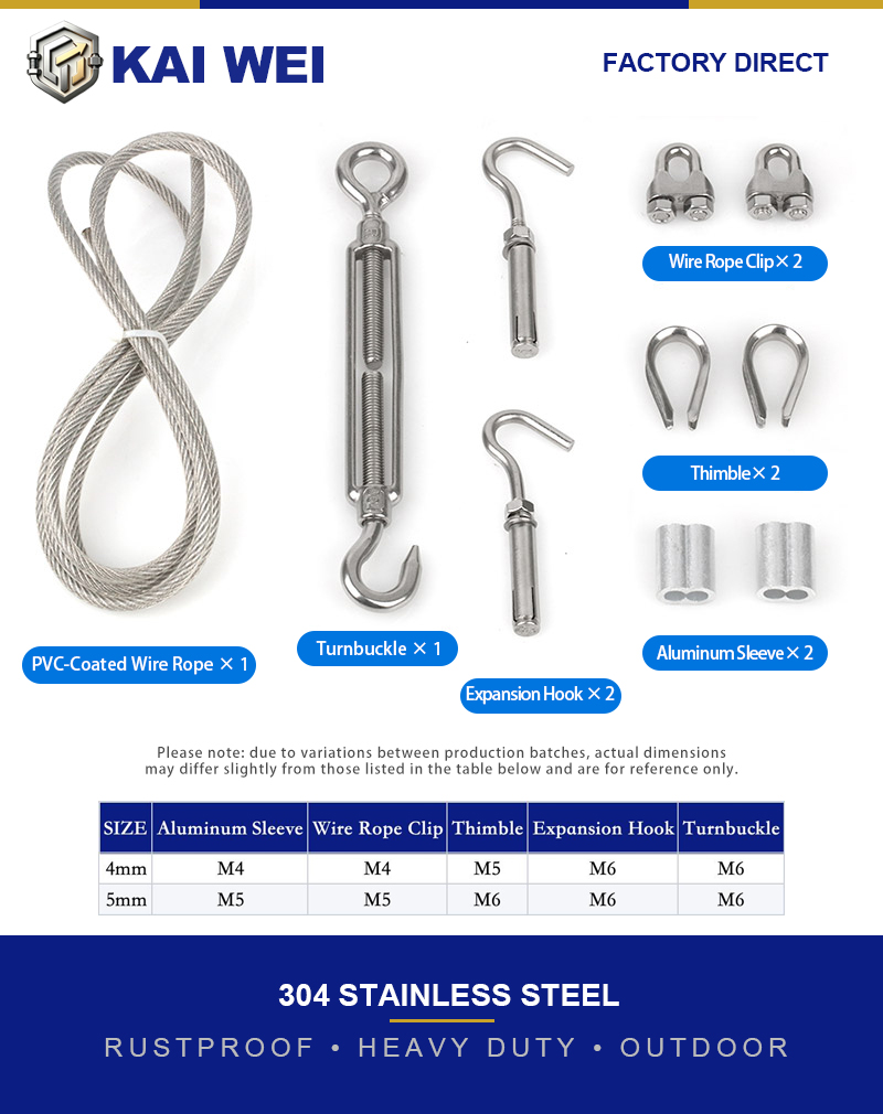 ชุดเชือกลวดสแตนเลส 304 เคลือบ  - Camping Rope บทวิจารณ์และราคา