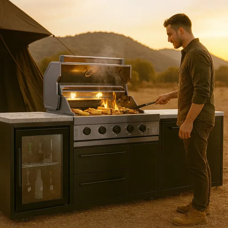 ชุดครัวกลางแจ้งสแตนเลส 304 แบบ - Outdoor Camping Kitchen With Sink บทวิจารณ์และราคา