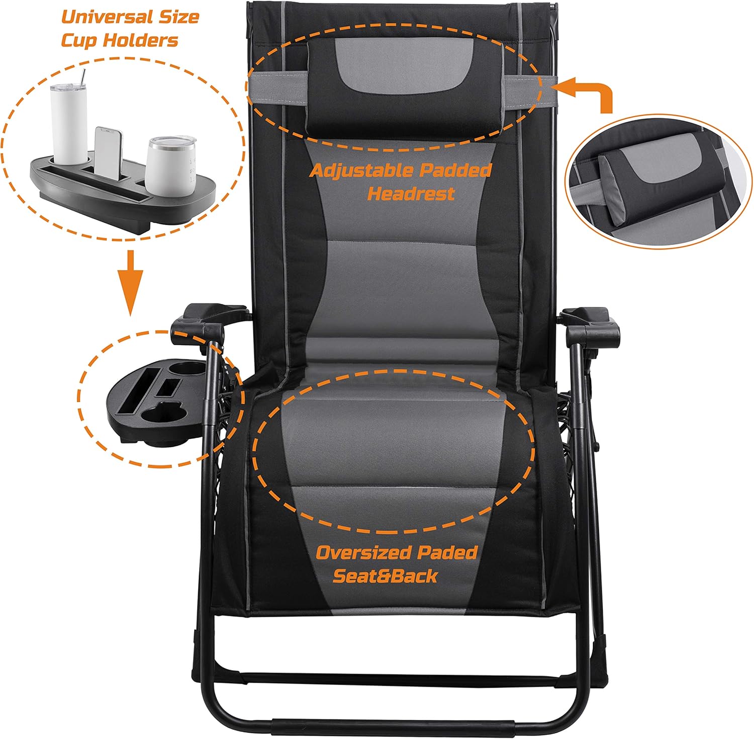 เก้าอี้พักผ่อนพับได้ขนาด XXL ส - Outdoor Oversized Camping Chair บทวิจารณ์และราคา
