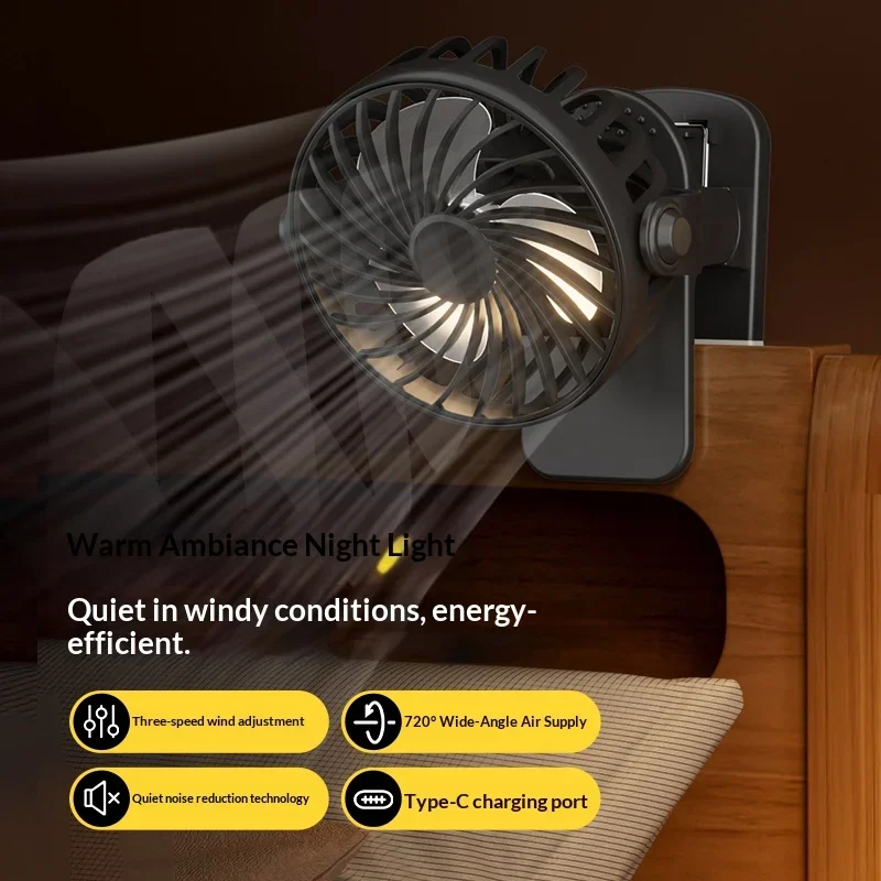 720 ° พัดลมแบบคลิปหมุนได้ พัดล - Outdoor Camping Misting Fan บทวิจารณ์และราคา